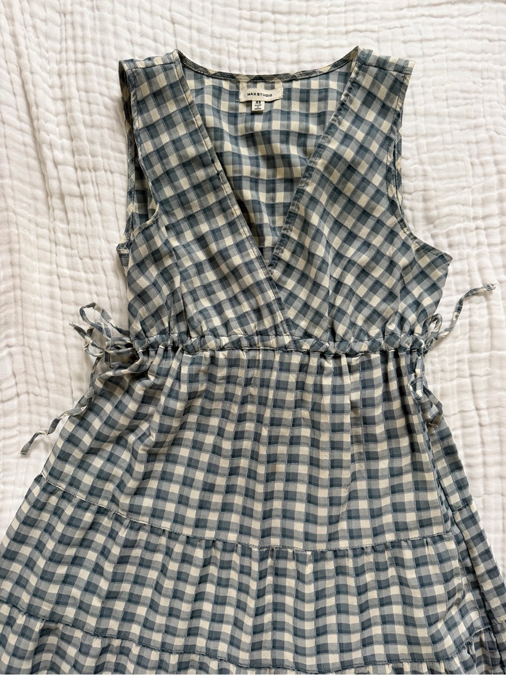 Max Studio Gingham Midi Dress